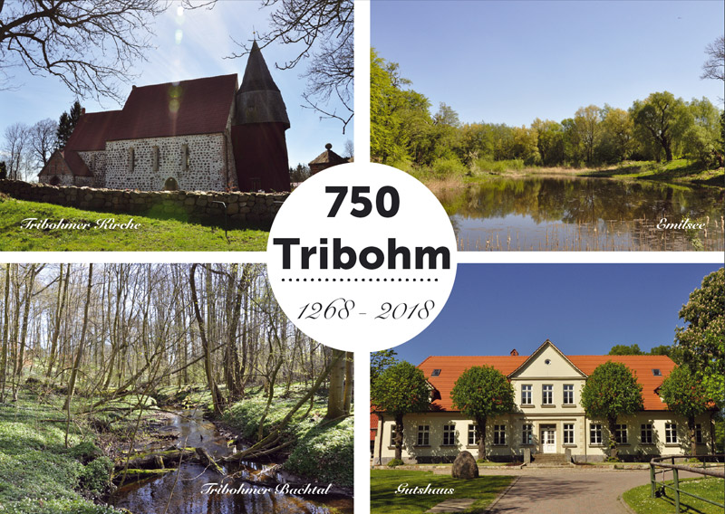 Postkarte mit Festprogramm 750 Jahre Tribohm als PDF-Datei laden ...